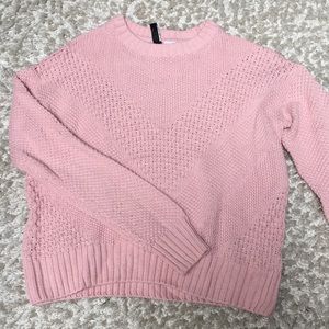 pink cozy sweater